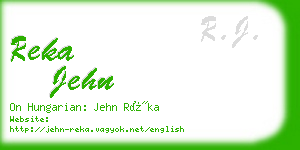 reka jehn business card